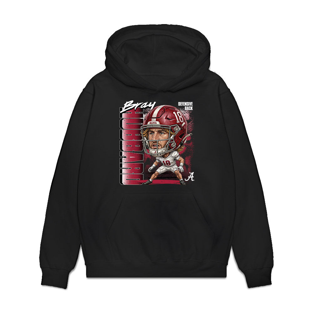 Alabama - NCAA Football : Bray Hubbard - Caricature Premium Hooded Sweatshirt-0