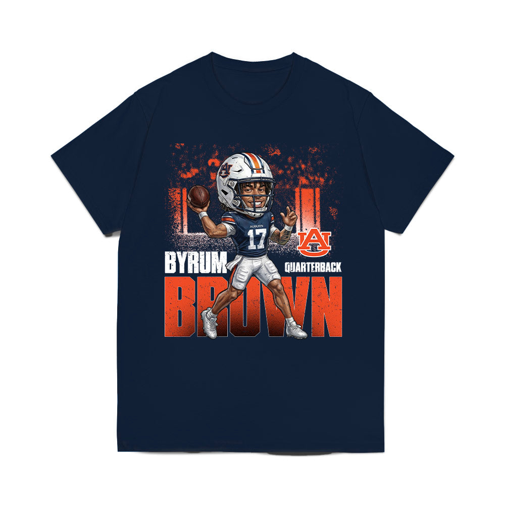Auburn - NCAA Football : Byrum Brown - Caricature Comfort Colors T-Shirt-0