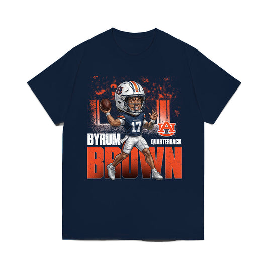 Auburn - NCAA Football : Byrum Brown - Caricature Comfort Colors T-Shirt-0