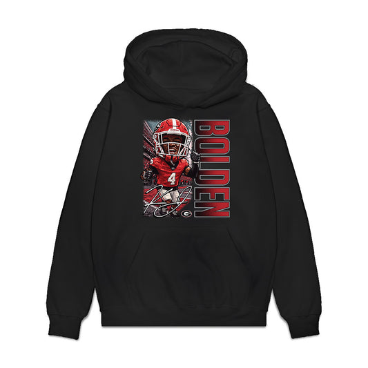Georgia - NCAA Football : KJ Bolden - Bobble Head Premium Hooded Sweatshirt-0