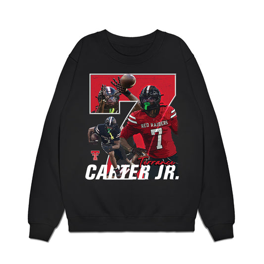 Texas Tech - NCAA Football : Terrance Carter Jr - Collage Premium Crewneck Sweatshirt-0