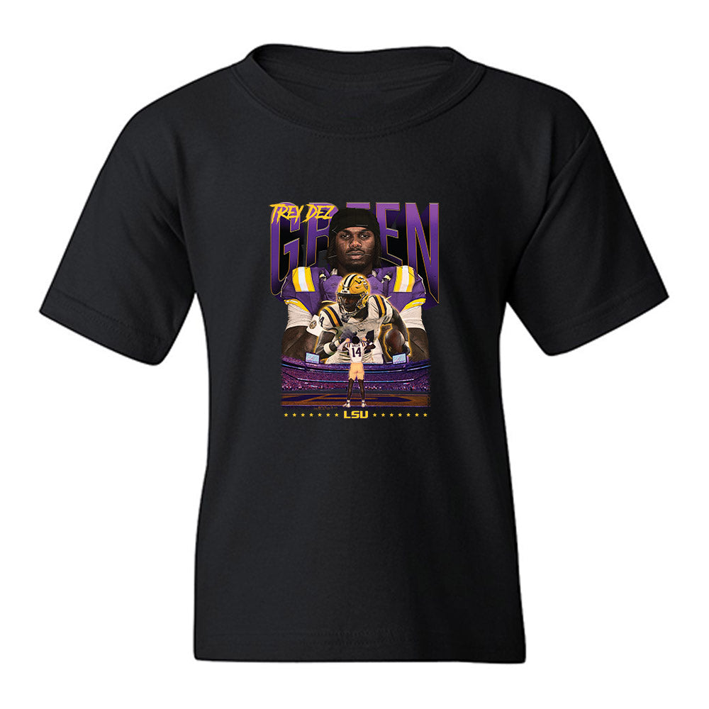 LSU - NCAA Football : Trey'Dez Green - Collage Youth T-Shirt-0