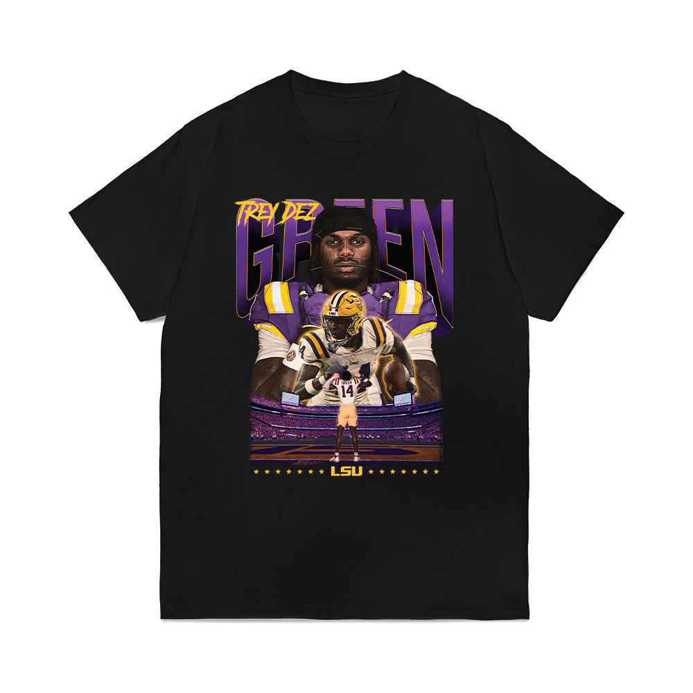 LSU - NCAA Football : Trey'Dez Green - Collage Comfort Colors T-Shirt-0