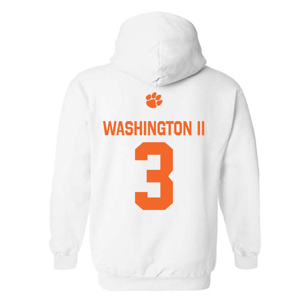 Clemson - NCAA Football : Elliot Washington II - Classic Shersey Hooded Sweatshirt-1