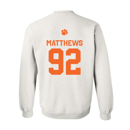 Clemson - NCAA Football : Levi Matthews - Classic Shersey Crewneck Sweatshirt-1