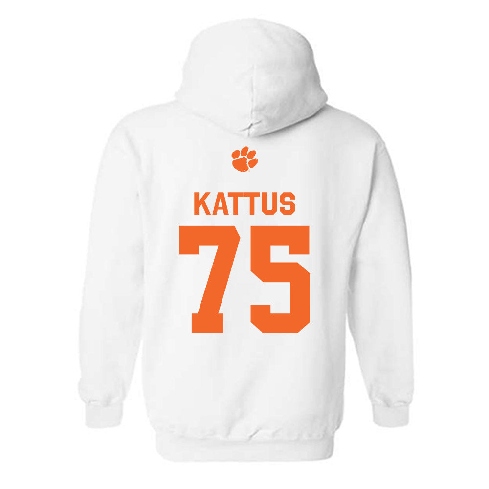 Clemson - NCAA Football : Tucker Kattus - Classic Shersey Hooded Sweatshirt-1