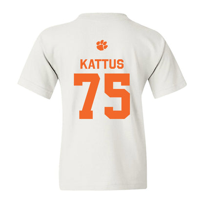 Clemson - NCAA Football : Tucker Kattus - Classic Shersey Youth T-Shirt-1
