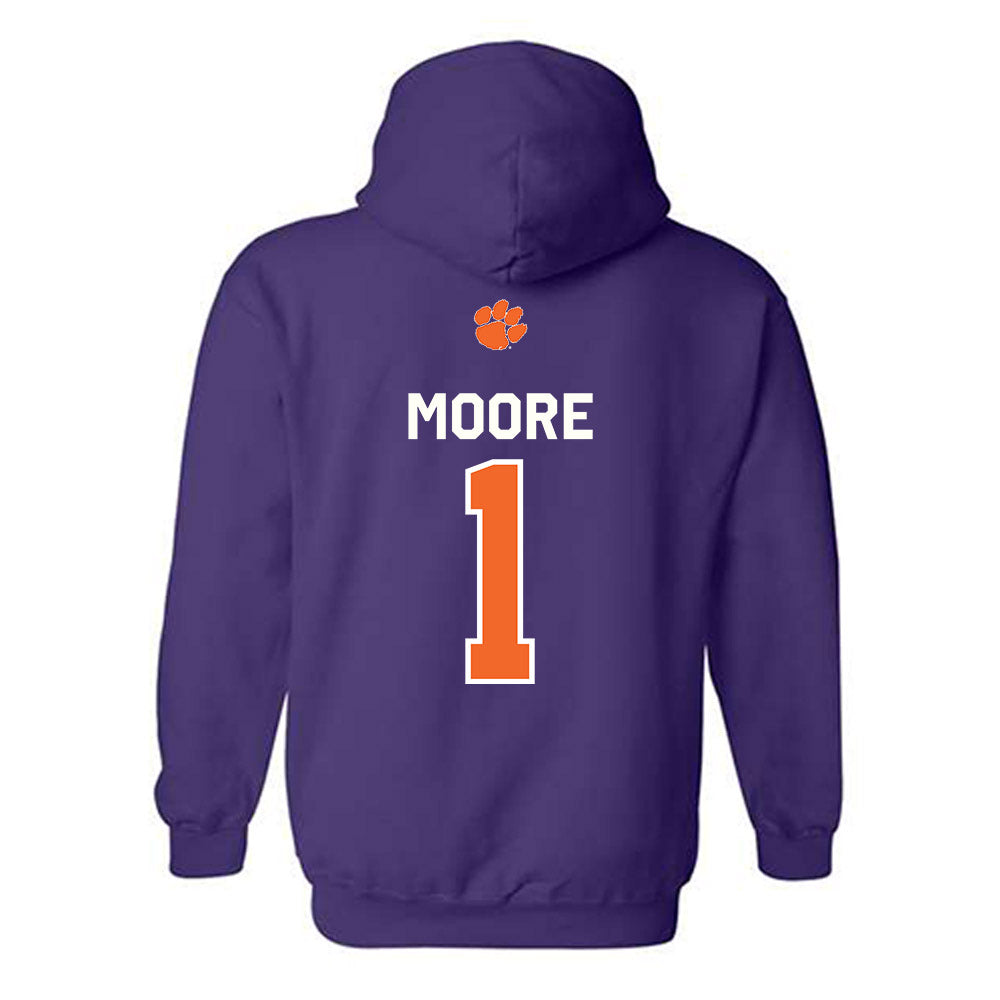 Clemson - NCAA Football : T.J. Moore - Classic Shersey Hooded Sweatshirt-1