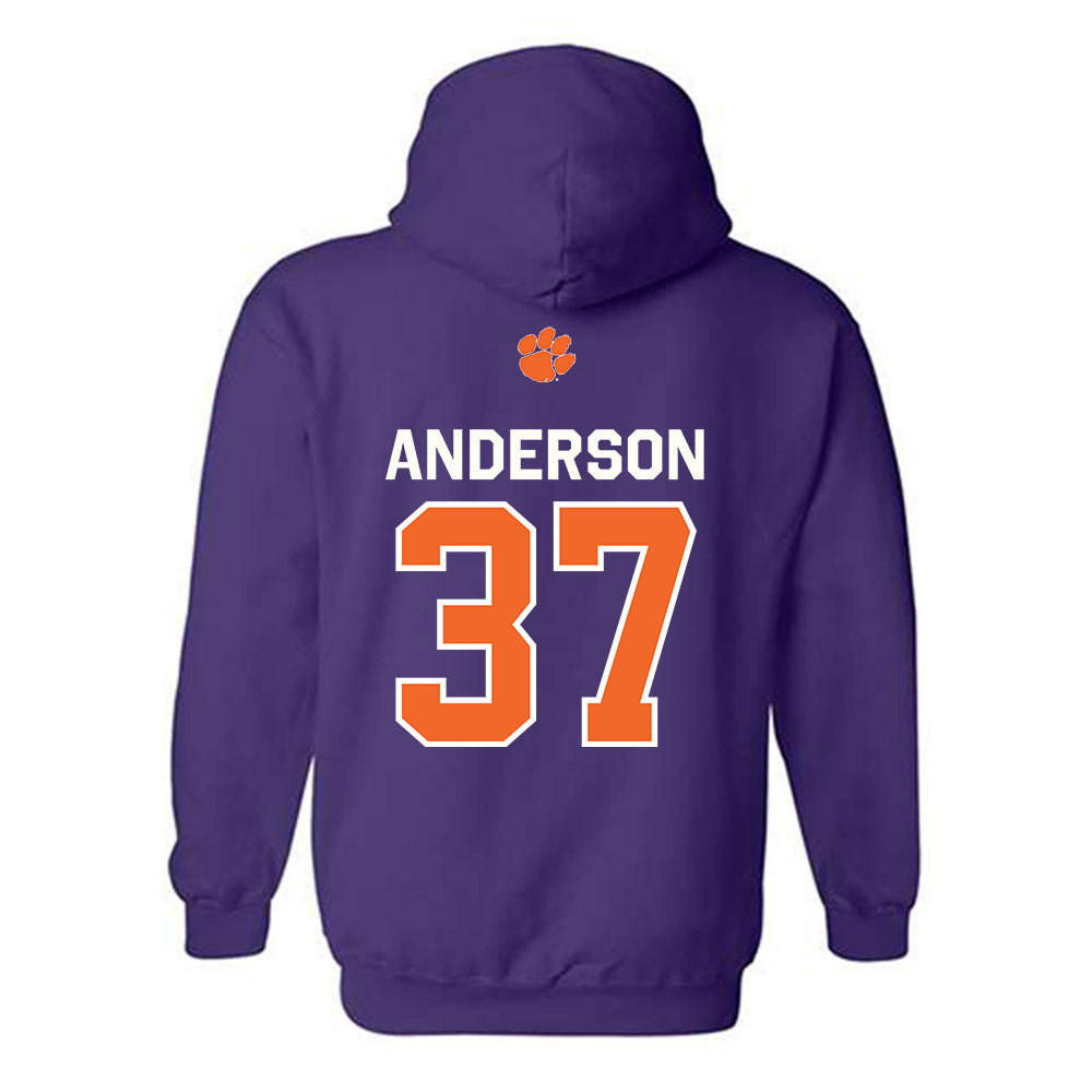 Clemson - NCAA Football : Logan Anderson - Classic Shersey Hooded Sweatshirt-1