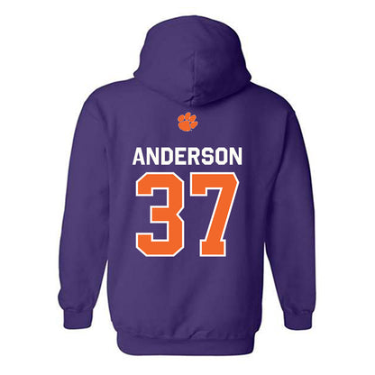 Clemson - NCAA Football : Logan Anderson - Classic Shersey Hooded Sweatshirt-1