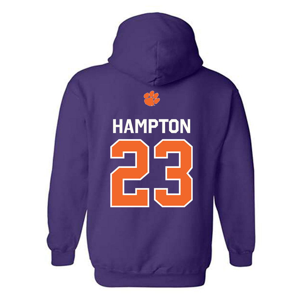 Clemson - NCAA Football : Ashton Hampton - Classic Shersey Hooded Sweatshirt-1