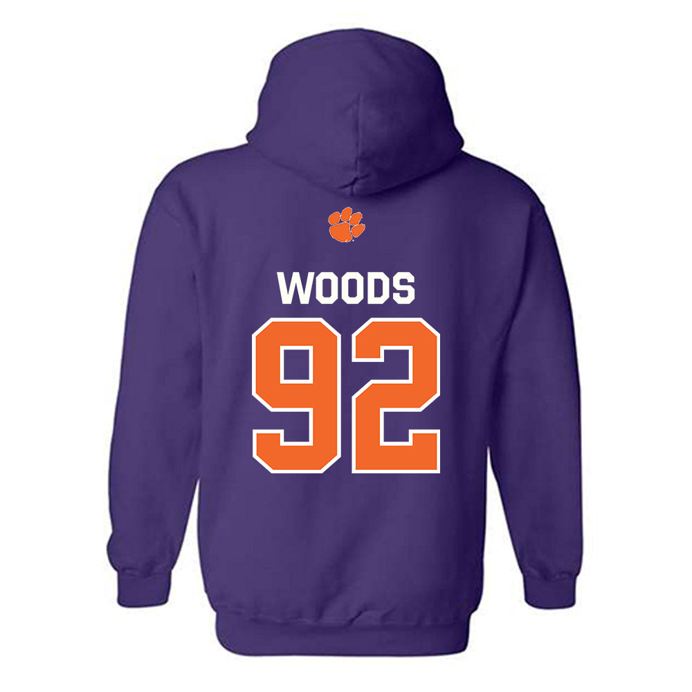 Clemson - NCAA Football : Devarrick Woods - Classic Shersey Hooded Sweatshirt-1