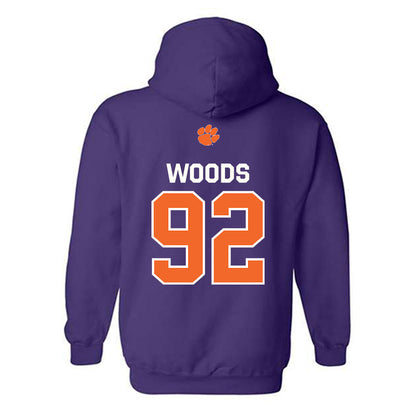 Clemson - NCAA Football : Devarrick Woods - Classic Shersey Hooded Sweatshirt-1