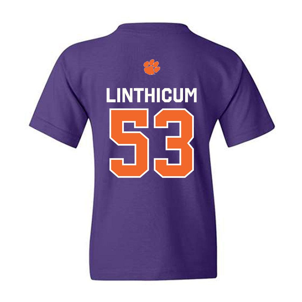 Clemson - NCAA Football : Ryan Linthicum - Classic Shersey Youth T-Shirt-1