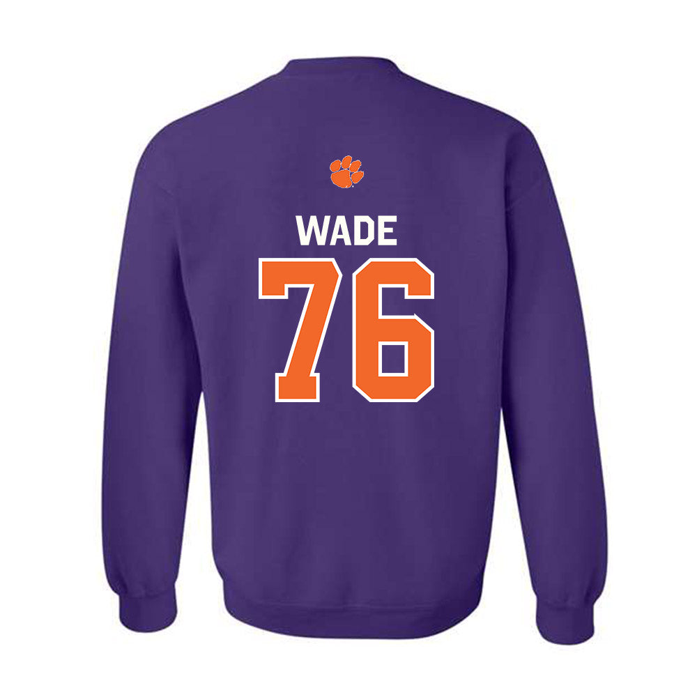 Clemson - NCAA Football : Mason Wade - Classic Shersey Crewneck Sweatshirt-1