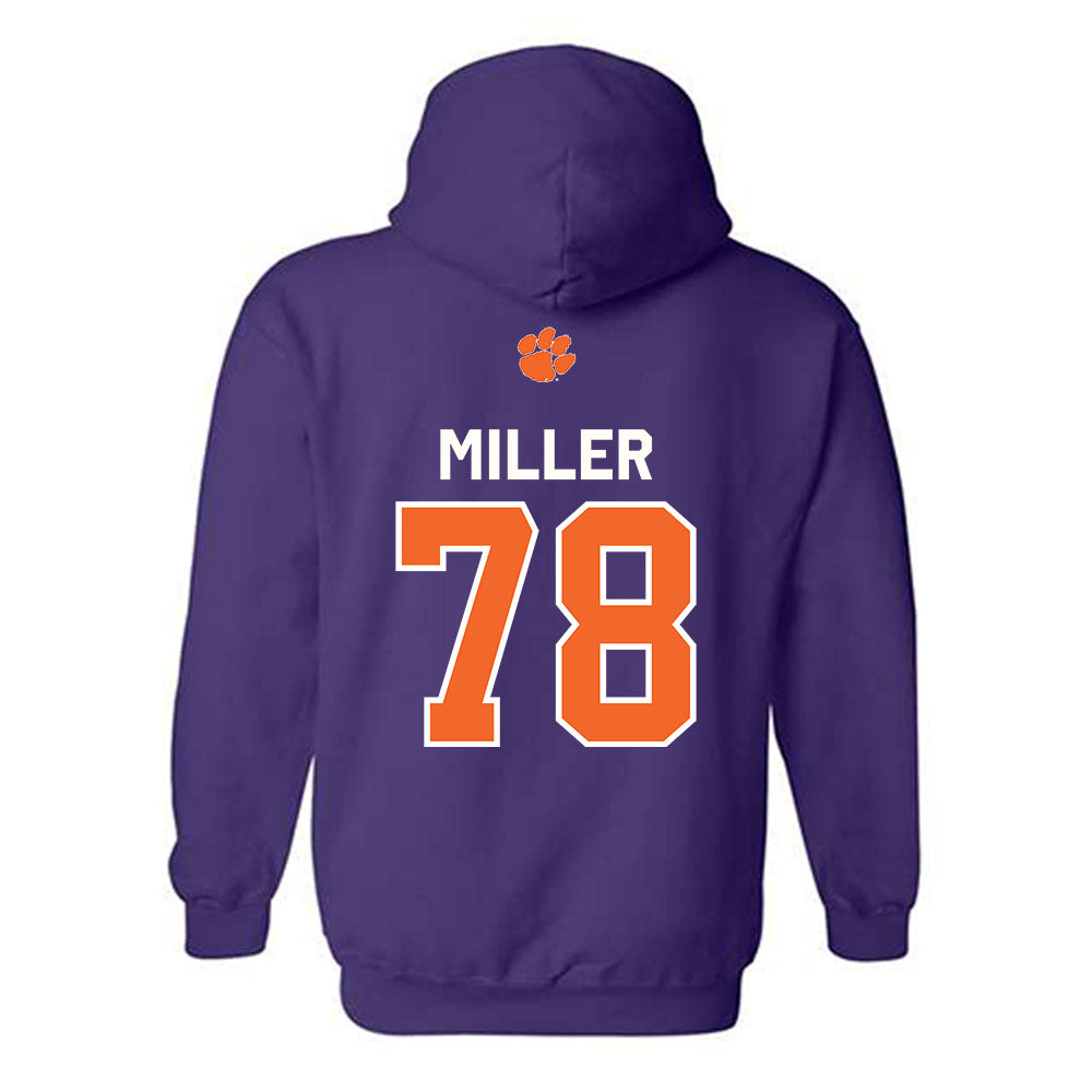 Clemson - NCAA Football : Blake Miller - Classic Shersey Hooded Sweatshirt-1