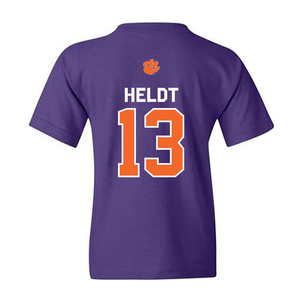 Clemson - NCAA Football : Will Heldt - Classic Shersey Youth T-Shirt-1