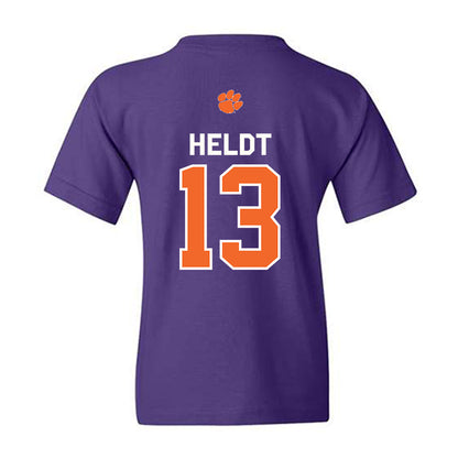 Clemson - NCAA Football : Will Heldt - Classic Shersey Youth T-Shirt-1