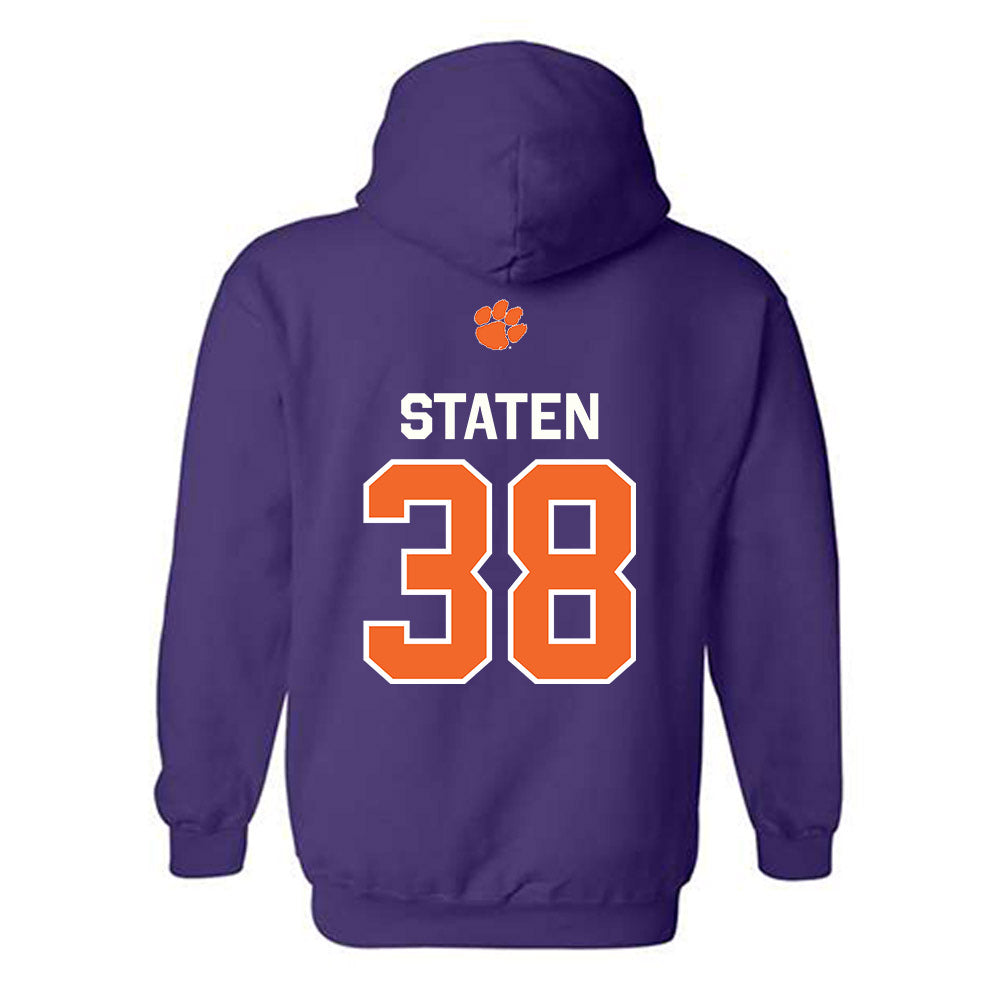 Clemson - NCAA Football : Dominic Staten - Classic Shersey Hooded Sweatshirt-1