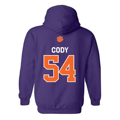 Clemson - NCAA Football : Kam Cody - Classic Shersey Hooded Sweatshirt-1