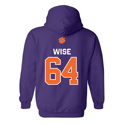 Clemson - NCAA Football : Grant Wise - Classic Shersey Hooded Sweatshirt-1