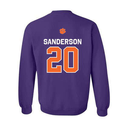 Clemson - NCAA Football : Clark Sanderson - Classic Shersey Crewneck Sweatshirt-1
