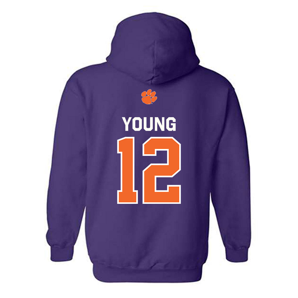 Clemson - NCAA Football : Shavar Young - Classic Shersey Hooded Sweatshirt-1