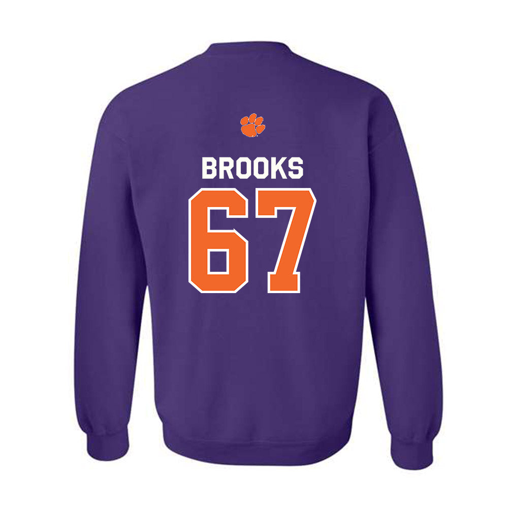 Clemson - NCAA Football : Nathan Brooks - Classic Shersey Crewneck Sweatshirt-1