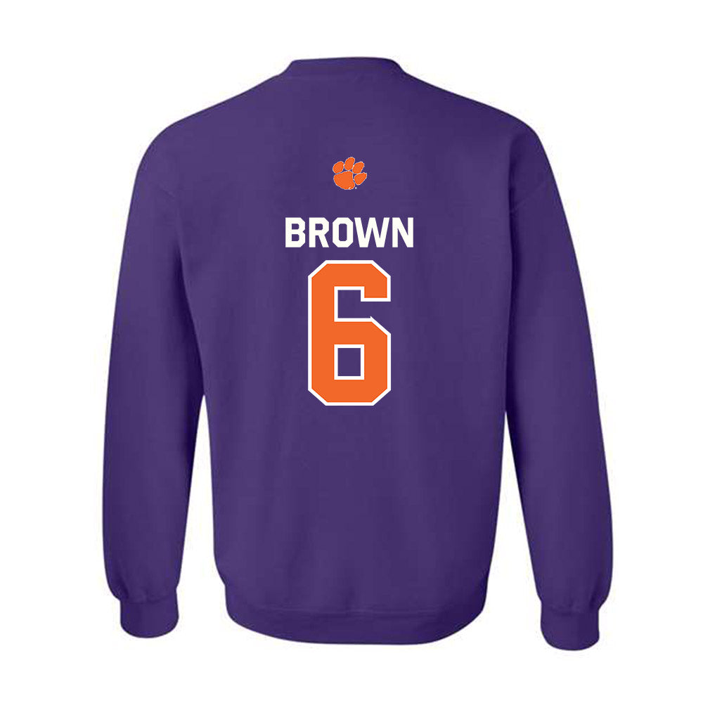 Clemson - NCAA Football : Tyler Brown - Classic Shersey Crewneck Sweatshirt-1