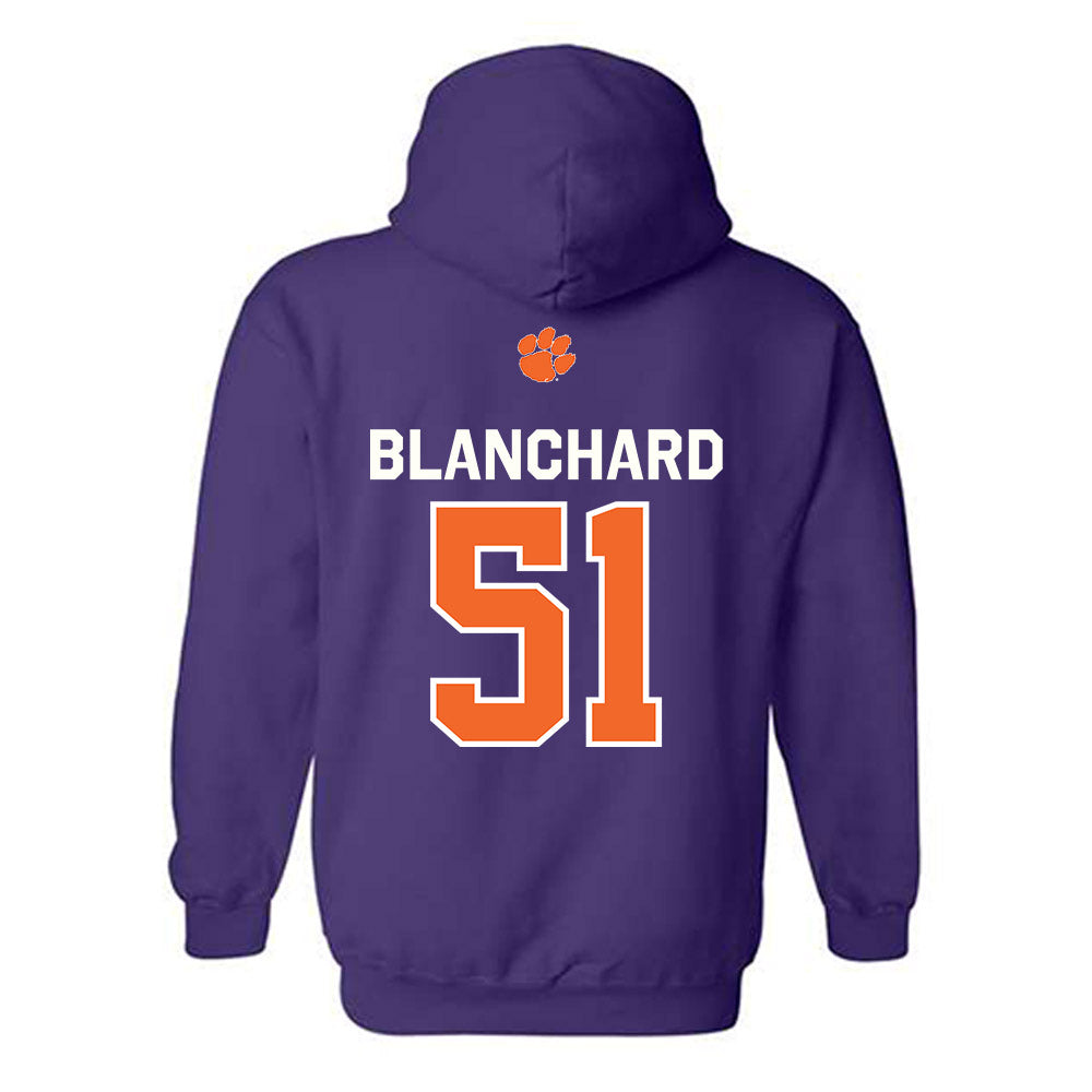 Clemson - NCAA Football : Gavin Blanchard - Classic Shersey Hooded Sweatshirt-1