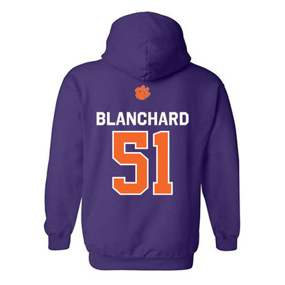 Clemson - NCAA Football : Gavin Blanchard - Classic Shersey Hooded Sweatshirt-1