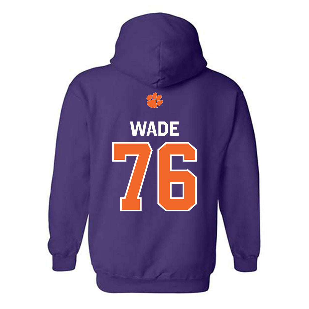 Clemson - NCAA Football : Mason Wade - Classic Shersey Hooded Sweatshirt-1