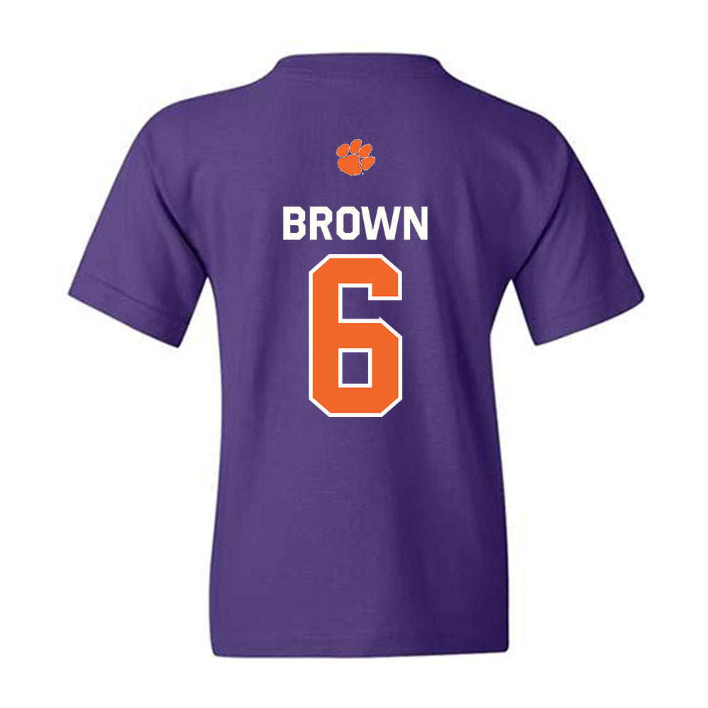 Clemson - NCAA Football : Tyler Brown - Classic Shersey Youth T-Shirt-1