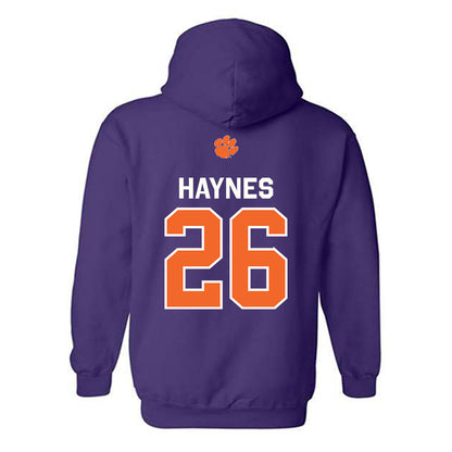 Clemson - NCAA Football : Jay Haynes - Classic Shersey Hooded Sweatshirt-1