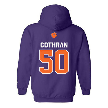 Clemson - NCAA Football : Fletcher Cothran - Classic Shersey Hooded Sweatshirt-1
