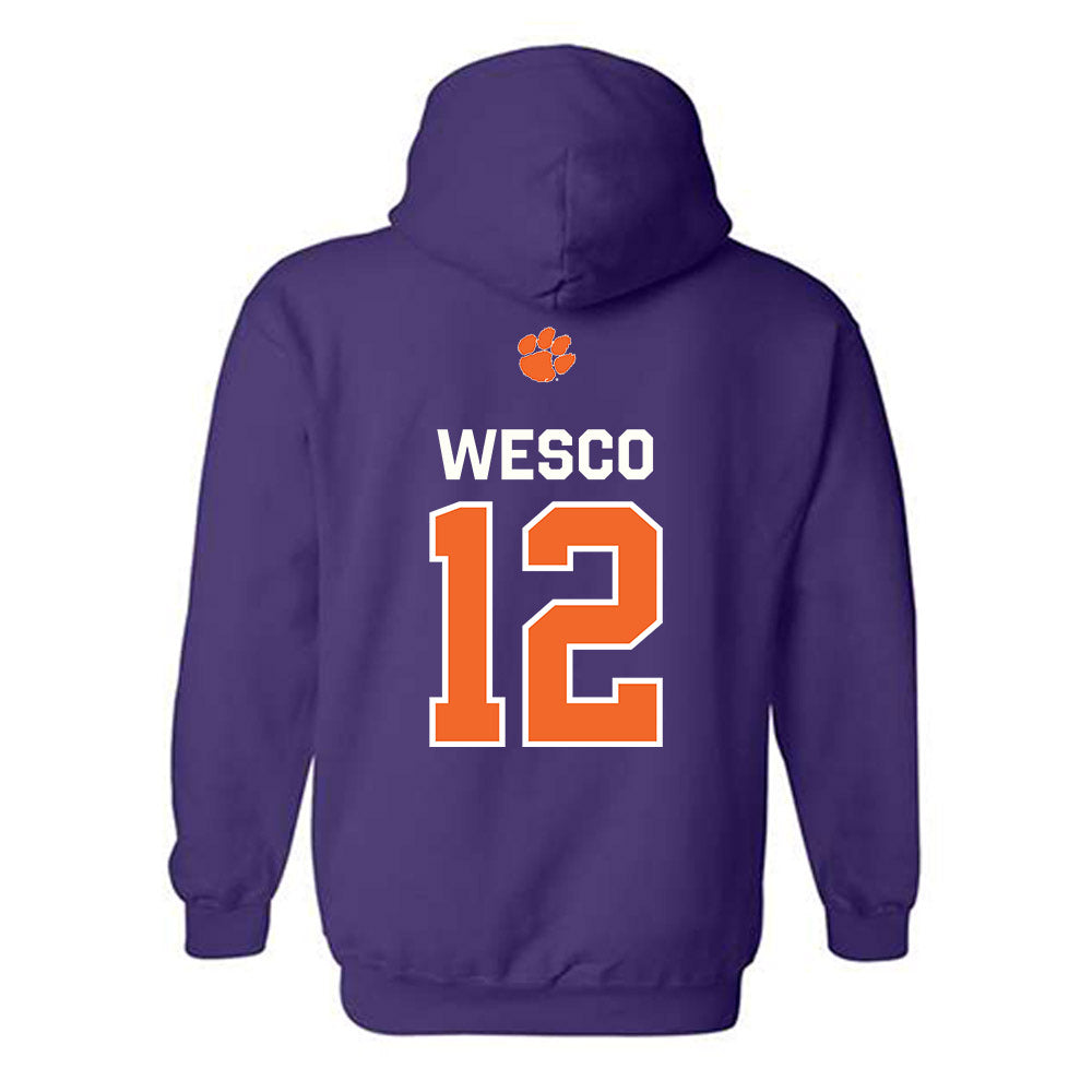 Clemson - NCAA Football : Bryant Wesco - Classic Shersey Hooded Sweatshirt-1