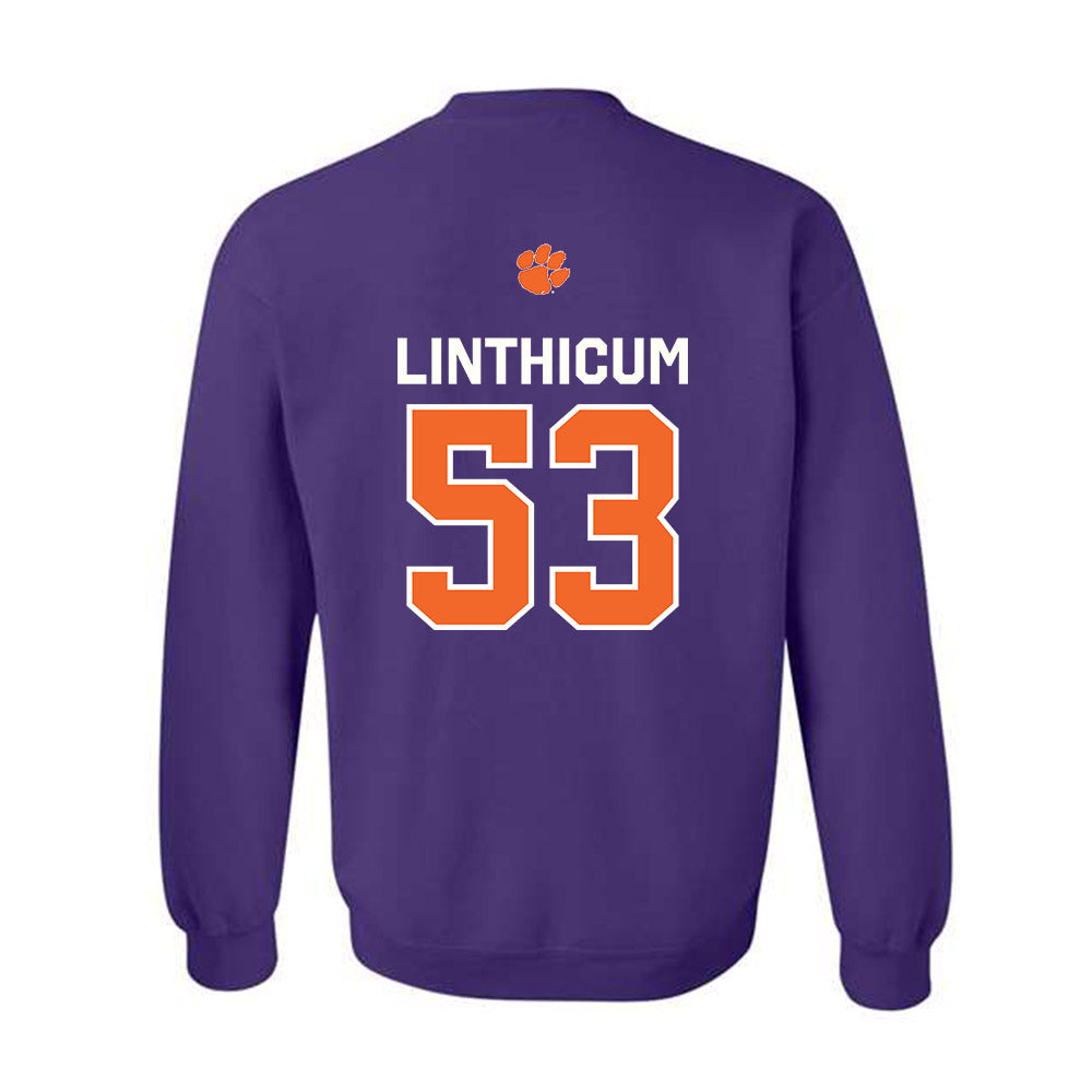 Clemson - NCAA Football : Ryan Linthicum - Classic Shersey Crewneck Sweatshirt-1