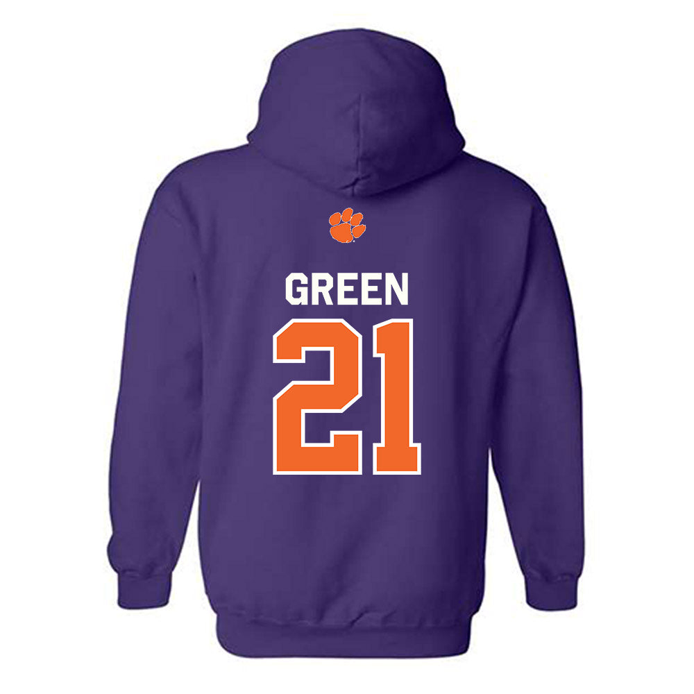 Clemson - NCAA Football : Jarvis Green - Classic Shersey Hooded Sweatshirt-1