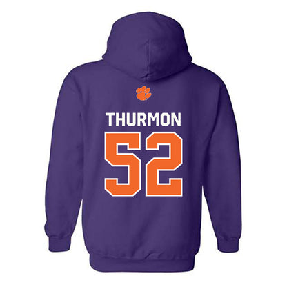 Clemson - NCAA Football : Elyjah Thurmon - Classic Shersey Hooded Sweatshirt-1