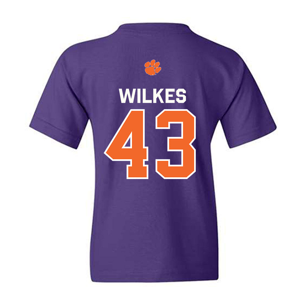 Clemson - NCAA Football : Billy Wilkes - Classic Shersey Youth T-Shirt-1