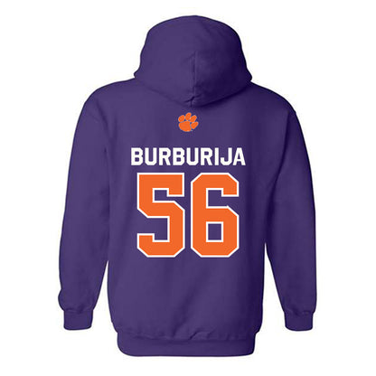 Clemson - NCAA Football : Andy Burburija - Classic Shersey Hooded Sweatshirt-1