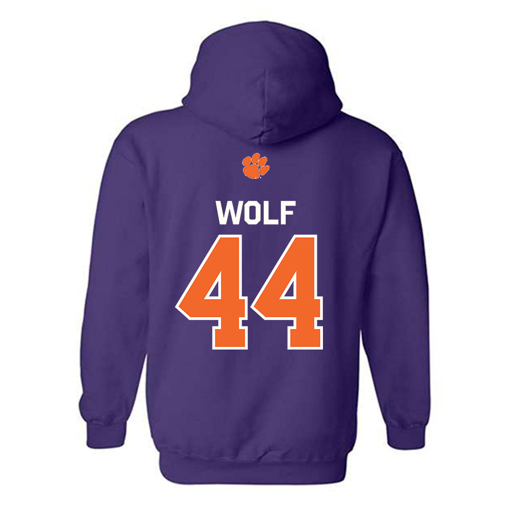 Clemson - NCAA Football : Jack Wolf - Classic Shersey Hooded Sweatshirt-1
