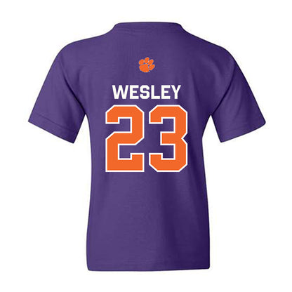 Clemson - NCAA Football : C.J. Wesley - Classic Shersey Youth T-Shirt-1