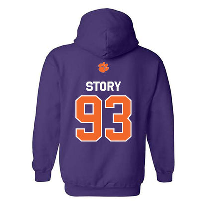 Clemson - NCAA Football : Caden Story - Classic Shersey Hooded Sweatshirt-1