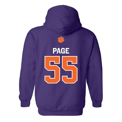 Clemson - NCAA Football : Payton Page - Classic Shersey Hooded Sweatshirt-1