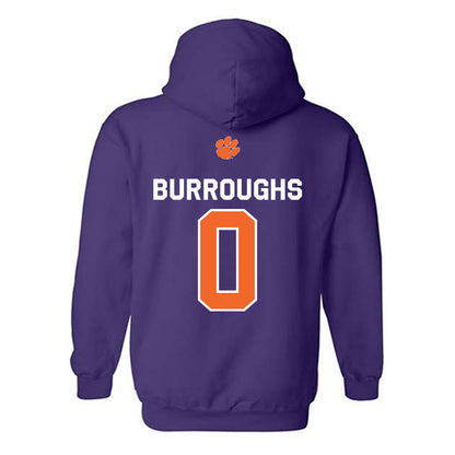Clemson - NCAA Football : Naeem Burroughs - Classic Shersey Hooded Sweatshirt-1