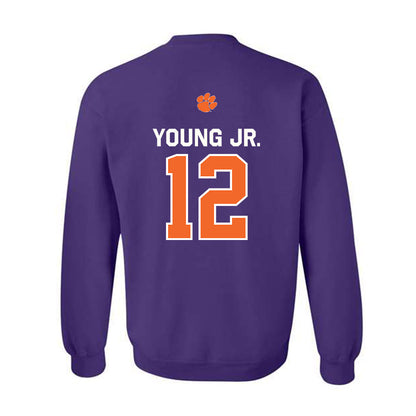 Clemson - NCAA Football : Shavar Young Jr. - Classic Shersey Crewneck Sweatshirt-1