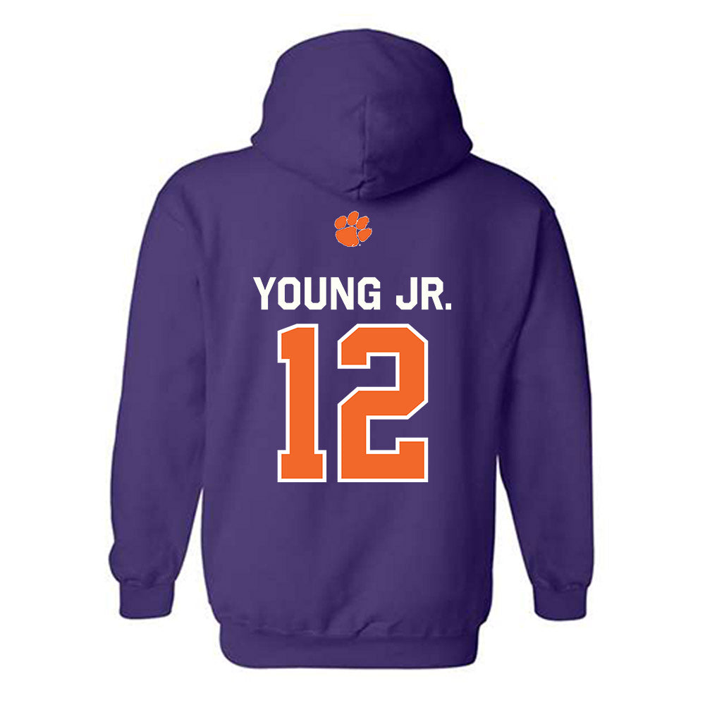 Clemson - NCAA Football : Shavar Young Jr. - Classic Shersey Hooded Sweatshirt-1