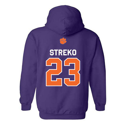 Clemson - NCAA Football : Peyton Streko - Classic Shersey Hooded Sweatshirt-1