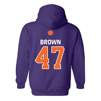 Clemson - NCAA Football : Sammy Brown - Classic Shersey Hooded Sweatshirt-1